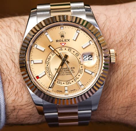 rolex gold skydweller|rolex sky dweller 2022.